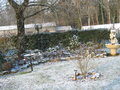 vignette jardin sous la neige