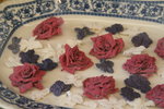 vignette roses et violettes de sucre