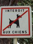 vignette Panneau 'Interdit aux chiens'