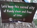 vignette Lets keep this sacred city of Kandy clean and free of litter - Permet de  = Gardez cette ville sacre de Kandy propre et exempt de dtritus