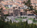 vignette Eglise de Cusco vue du Site archologique de Sacsayhuaman
