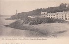 vignette Carte postale ancienne - Environs de Brest, phare du Portzic, plage de la Maison Blanche
