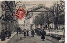 vignette Carte postale ancienne - Brest, le theatre et la rue d'aiguillon