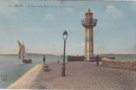 vignette Carte postale ancienne - Brest, le phare de la sant au port de commerce