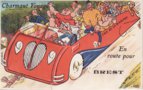 vignette Carte postale ancienne humoristique sur Brest