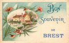 vignette Carte postale ancienne - Bon souvenir de Brest