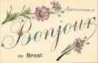 vignette Carte postale ancienne - Affectueux Bonjour de Brest