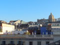 vignette toits de Barcelone , vue depuis l'htel