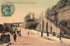 vignette Carte postale ancienne - Brest, Escaliers du cours Dajot