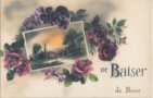 vignette Carte postale ancienne - un baiser de Brest