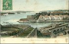 vignette Carte postale ancienne - Brest, l'entre du port et la rade