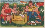 vignette Carte postale ancienne humoristique sur Brest