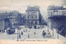 vignette Carte postale ancienne - Brest, place des portes entre de la ville